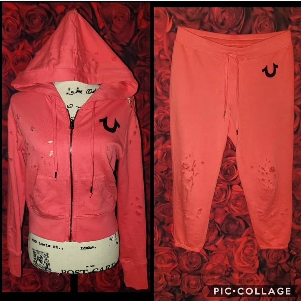True Religion Distressed Sweatsuit